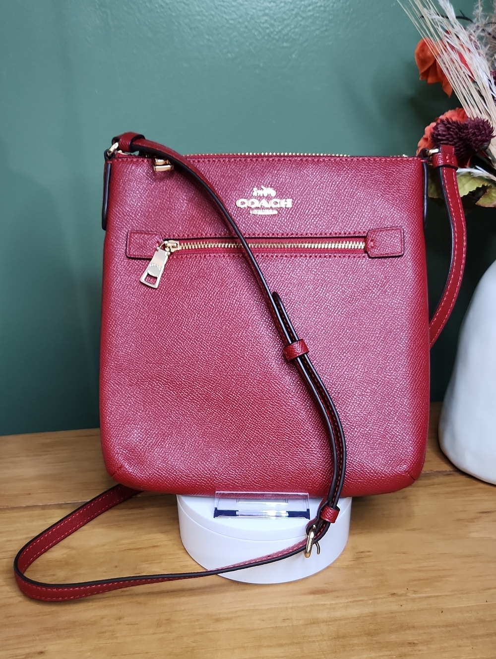 Coach Mini Rowan Red File Bag LIKE NEW